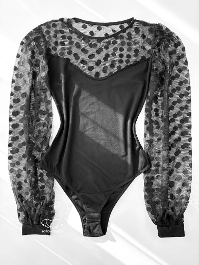 تصویر  بادی مجلسی توری طرح خال خال