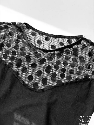 تصویر  بادی مجلسی توری طرح خال خال